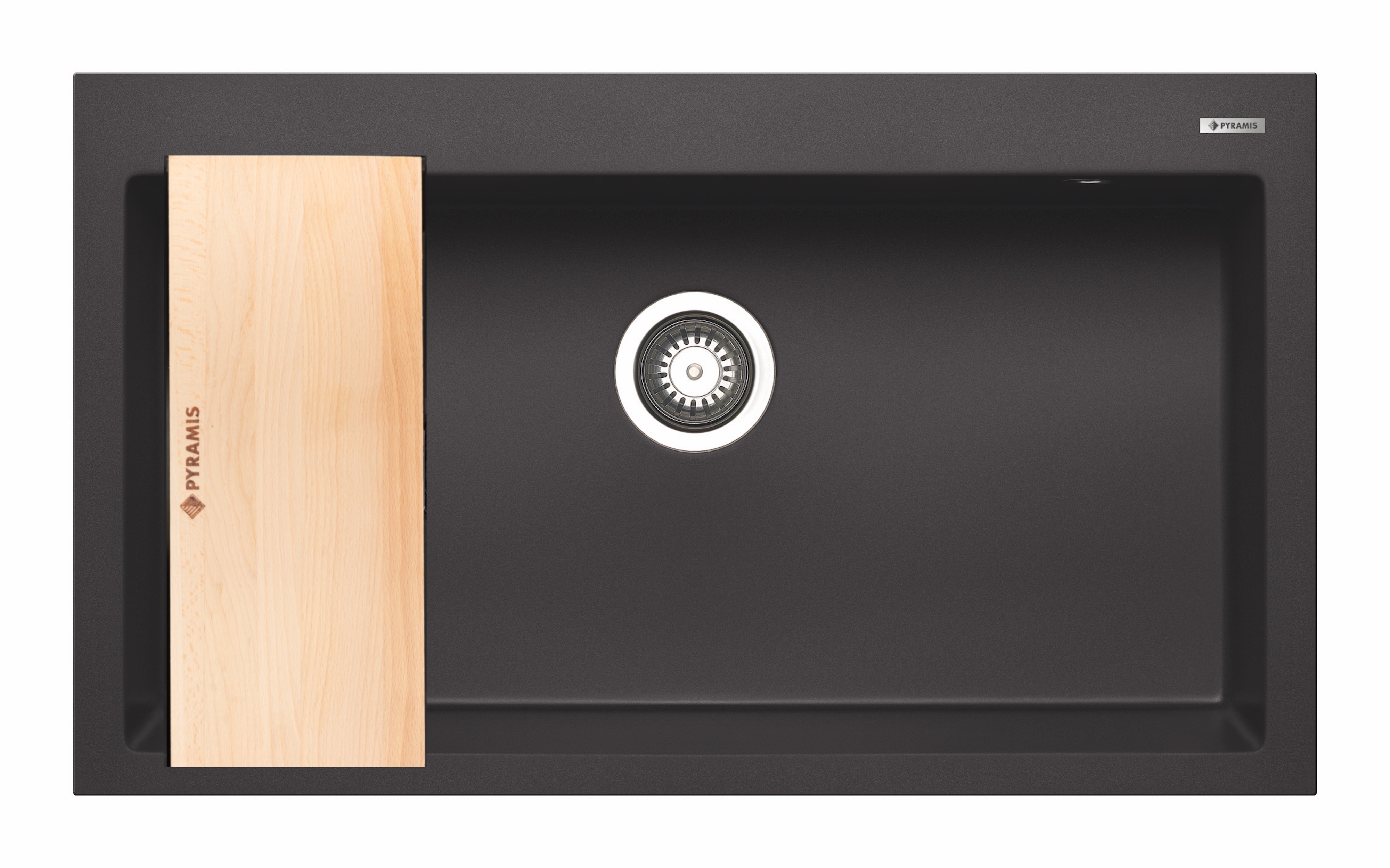 Pyramis Istros zlewozmywak granitowy 86x50 cm czarny D070229701WD - Wysyłka w 24h