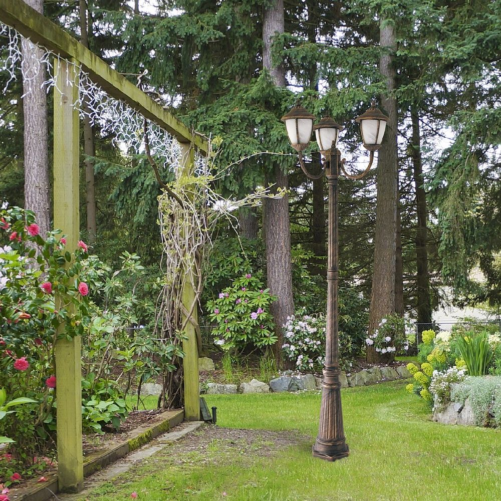 Rabalux Madrid lampa stojąca zewnętrzna 3x40 W złota 8379