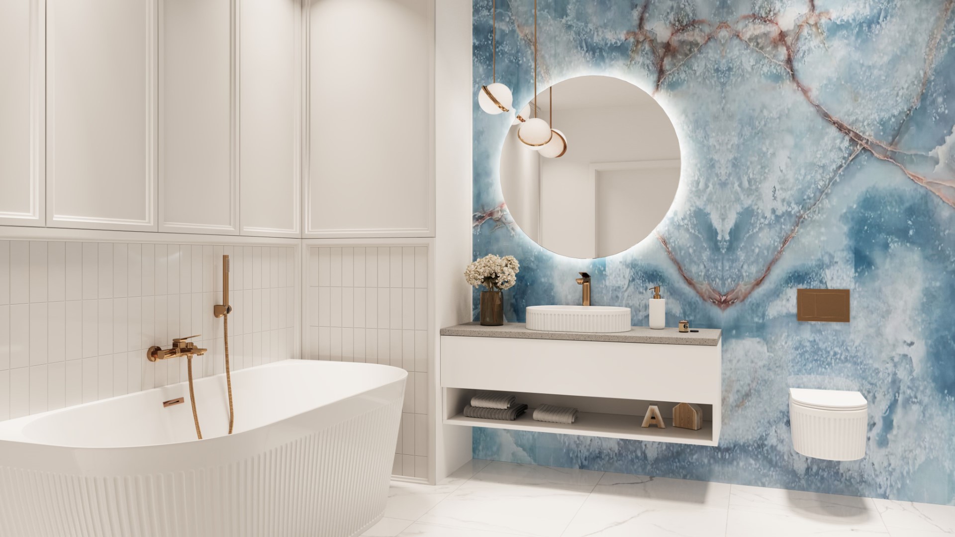 Invena Neri Plus bateria wannowo-prysznicowa ścienna miedź BW-P1-014 - Wysyłka w 24h