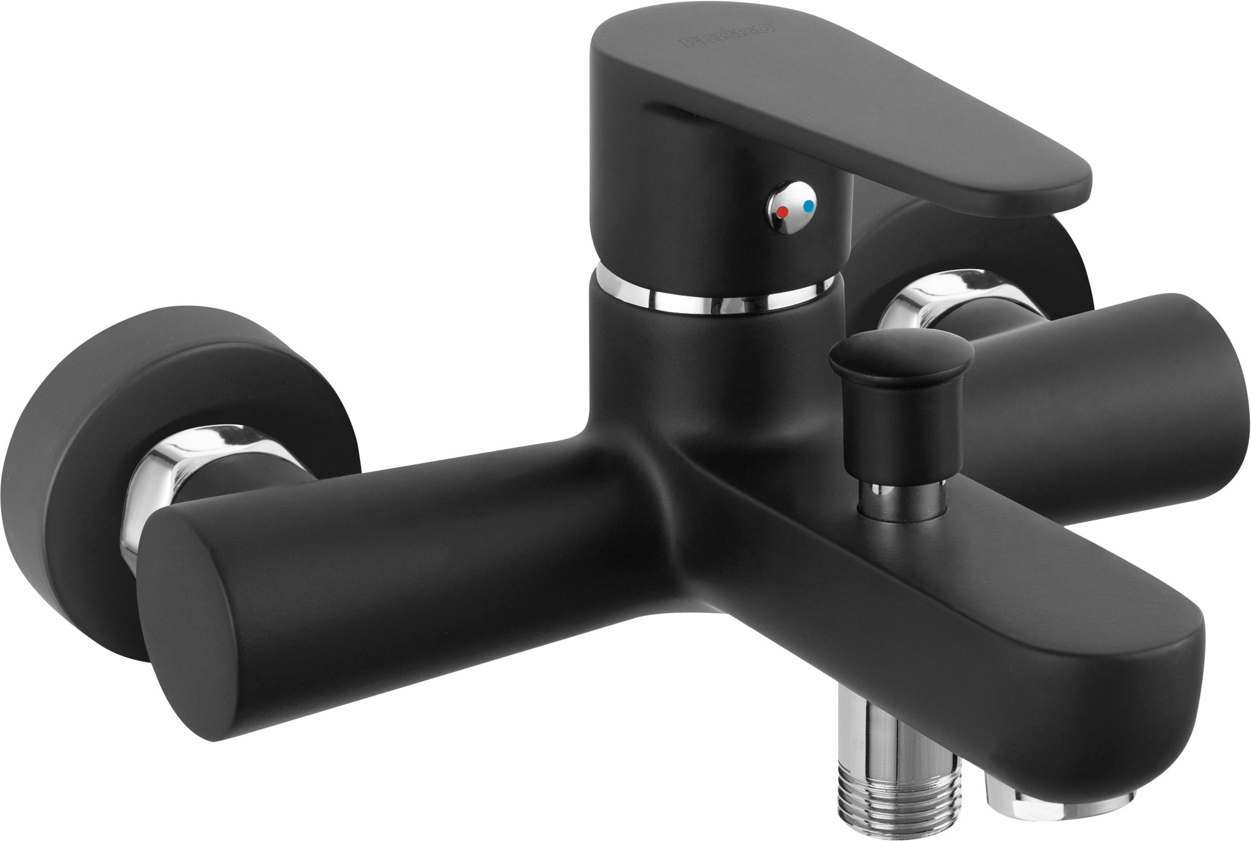 Ferro Algeo bateria wannowo-prysznicowa ścienna czarny mat BAG1BL