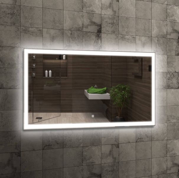 Venti Nicola lustro 120x60 cm prostokątne z oświetleniem