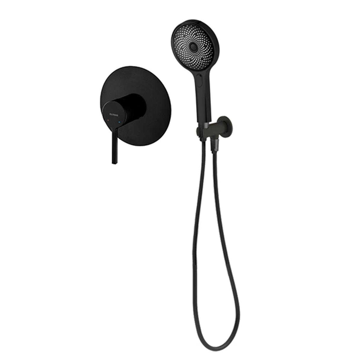 Oltens Rann zestaw bateria prysznicowa podtynkowa ze słuchawką 3-funkcyjną Havis EasyClick czarny mat 36076300 - Wysyłka w 24h