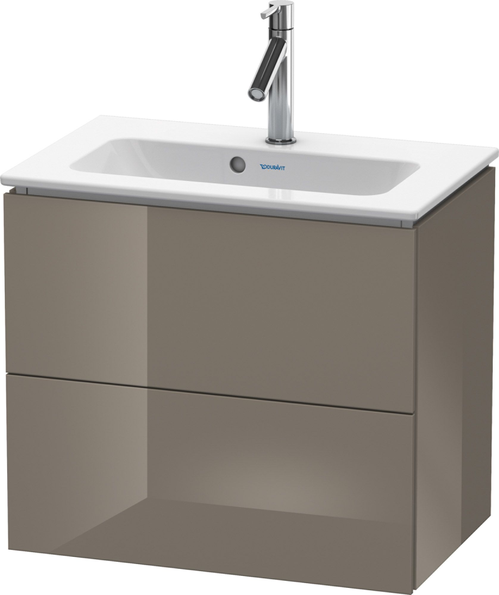 Duravit L-Cube Compact szafka 62 cm podumywalkowa wisząca szara flanela wysoki połysk LC625608989
