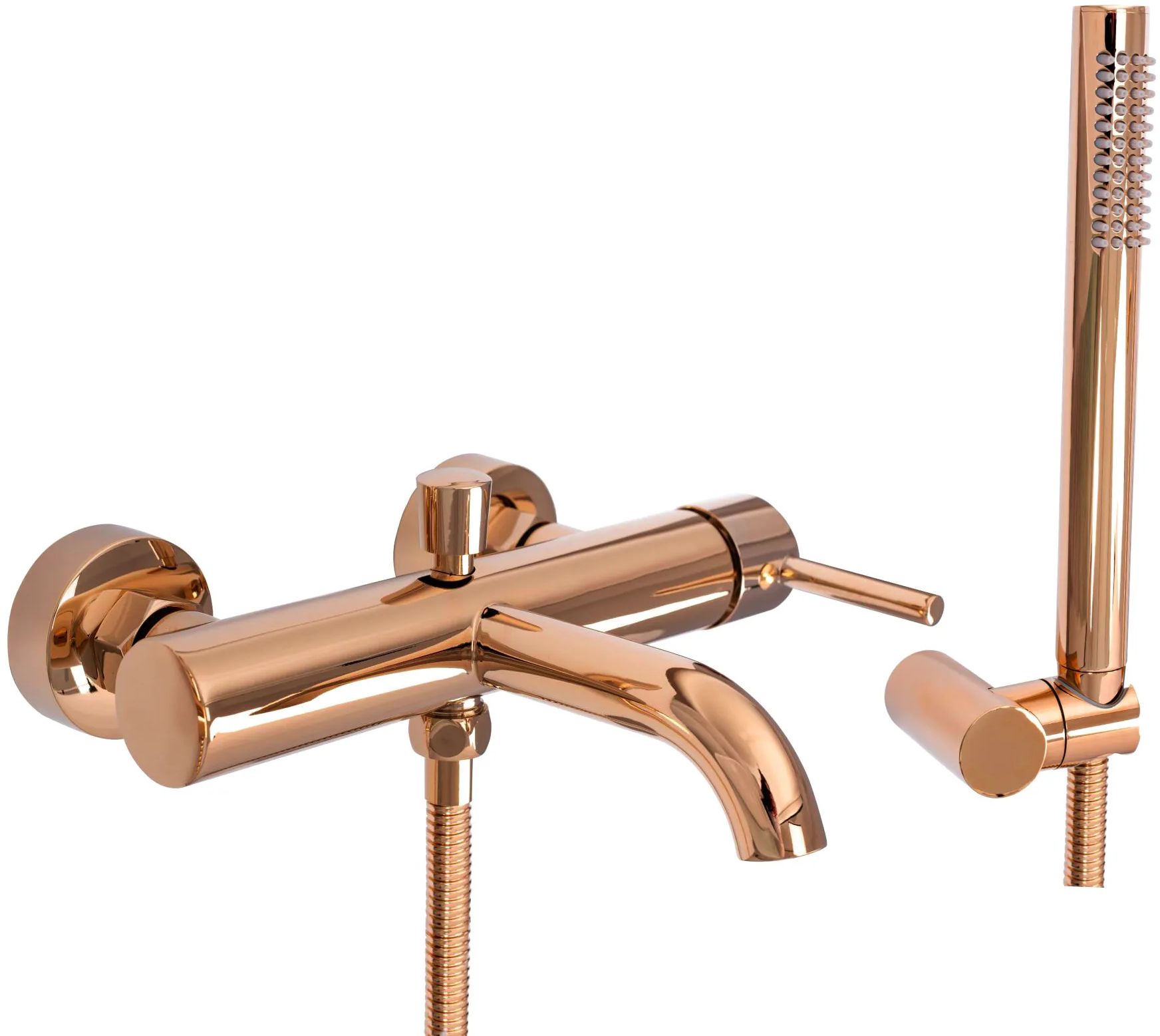 Rea Lungo bateria wannowo-prysznicowa ścienna rose gold REA-B6695