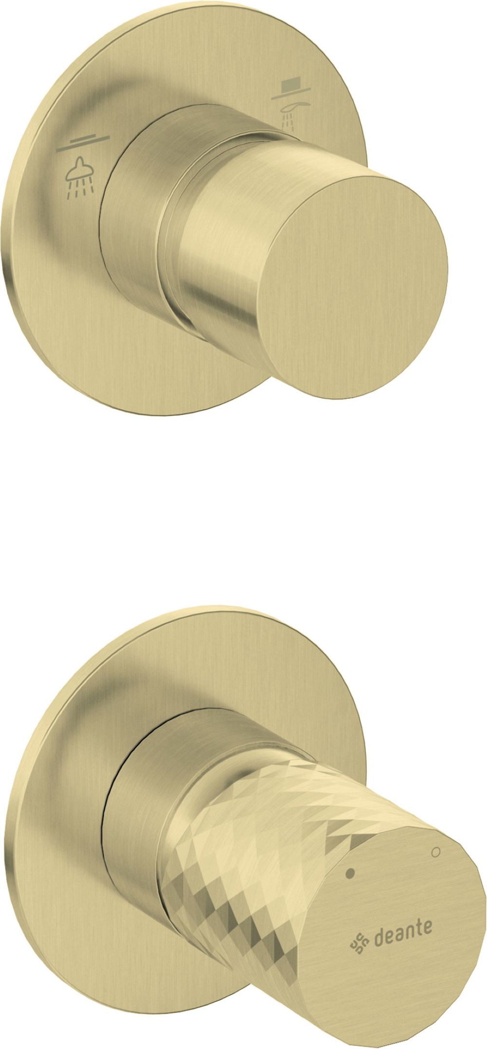 Deante Silia Hexa bateria wannowo-prysznicowa podtynkowa złota BHS_R44P