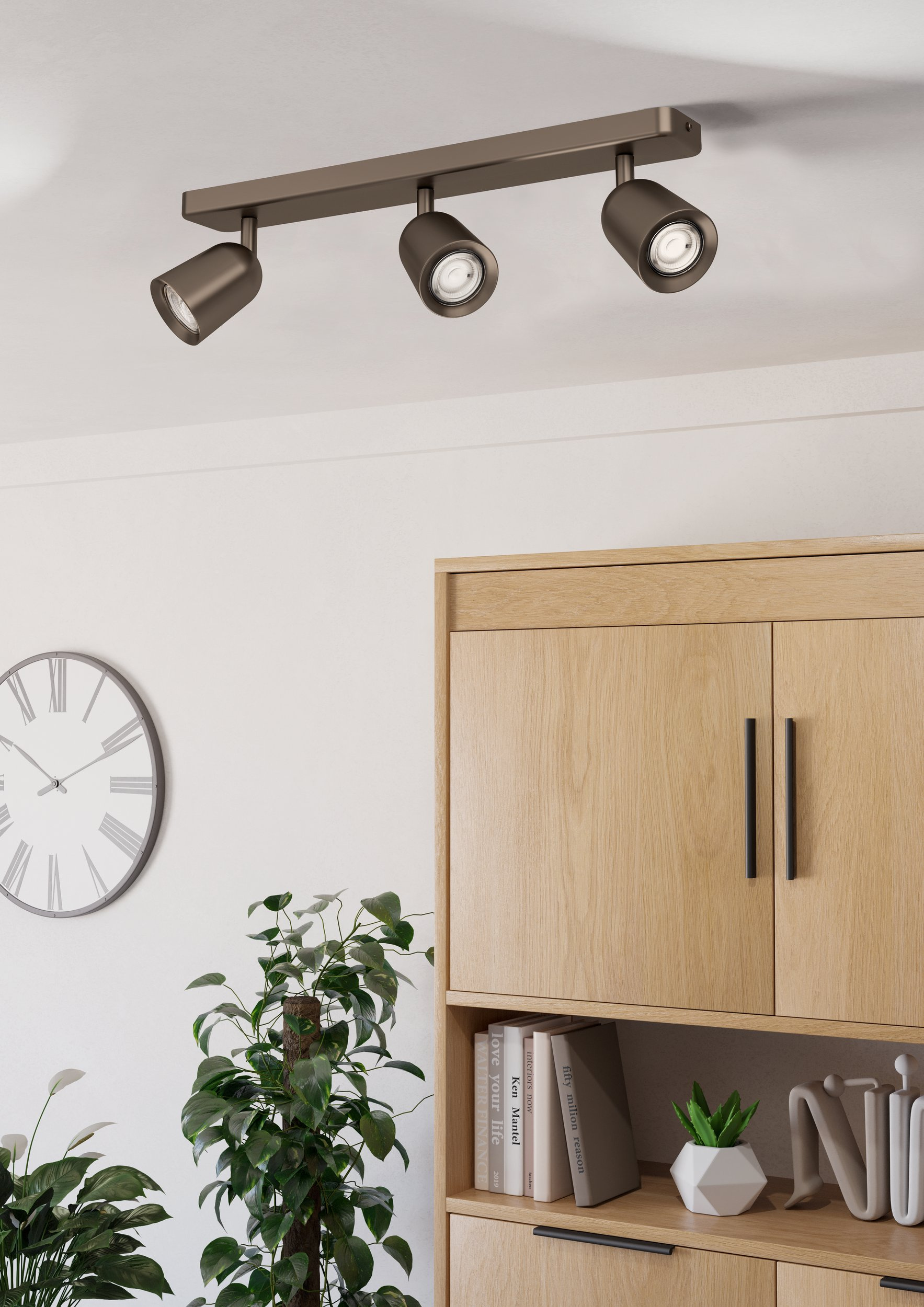 Eglo Camaldoli lampa podsufitowa 3x10 W brązowa 901951