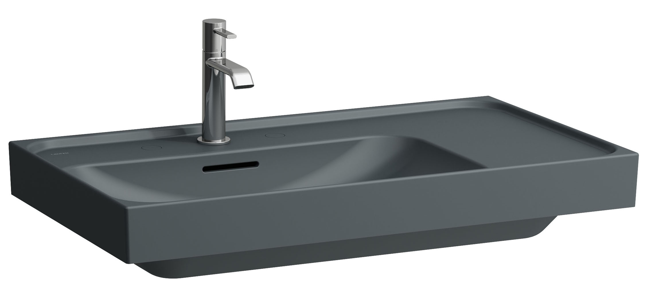 Laufen Meda umywalka 80x46 cm prostokątna ścienna-meblowa grafit mat H8171167581041