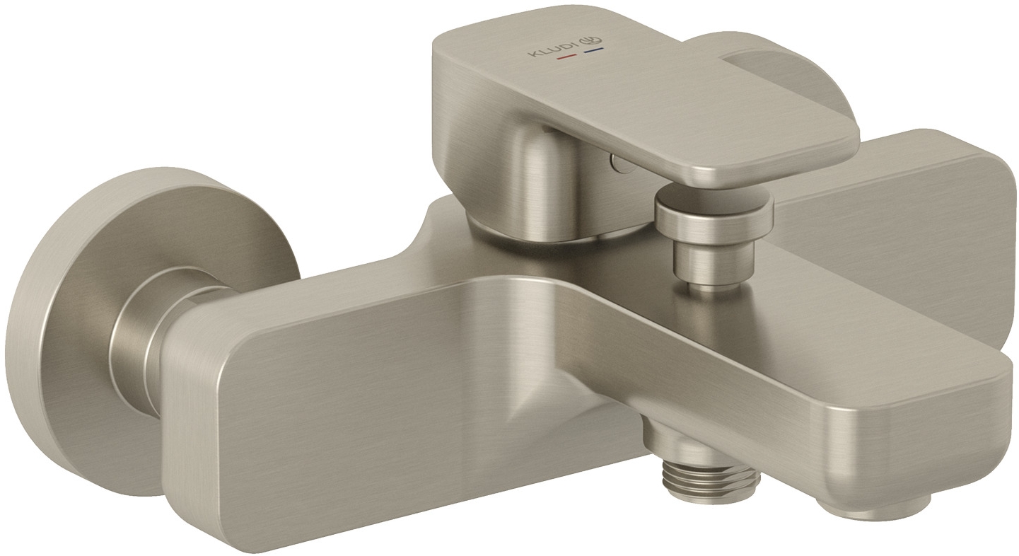 Kludi Renon bateria wannowo-prysznicowa ścienna nikiel szczotkowany 42691N575