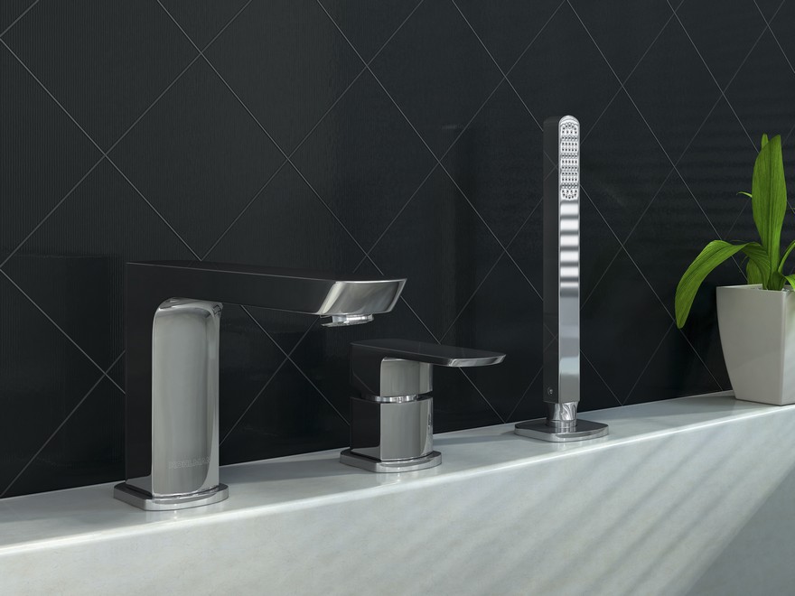 Kohlman Foxal bateria wannowo-prysznicowa 3-otworowa chrom QB241F