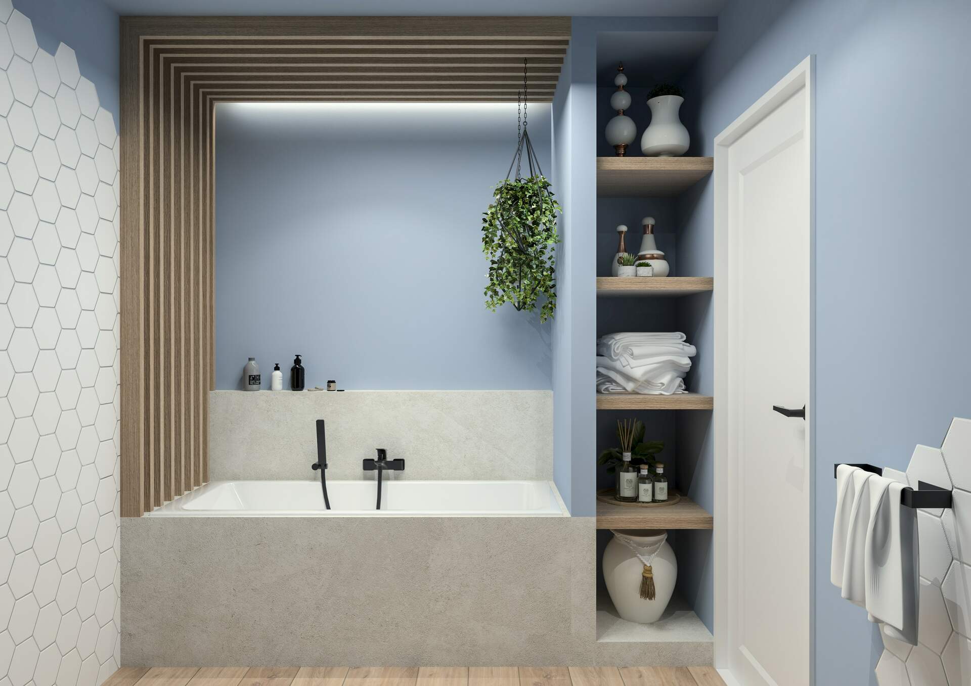 Deante Hiacynt Nero bateria wannowo-prysznicowa ścienna czarny mat BQHN10M - Wysyłka w 24h