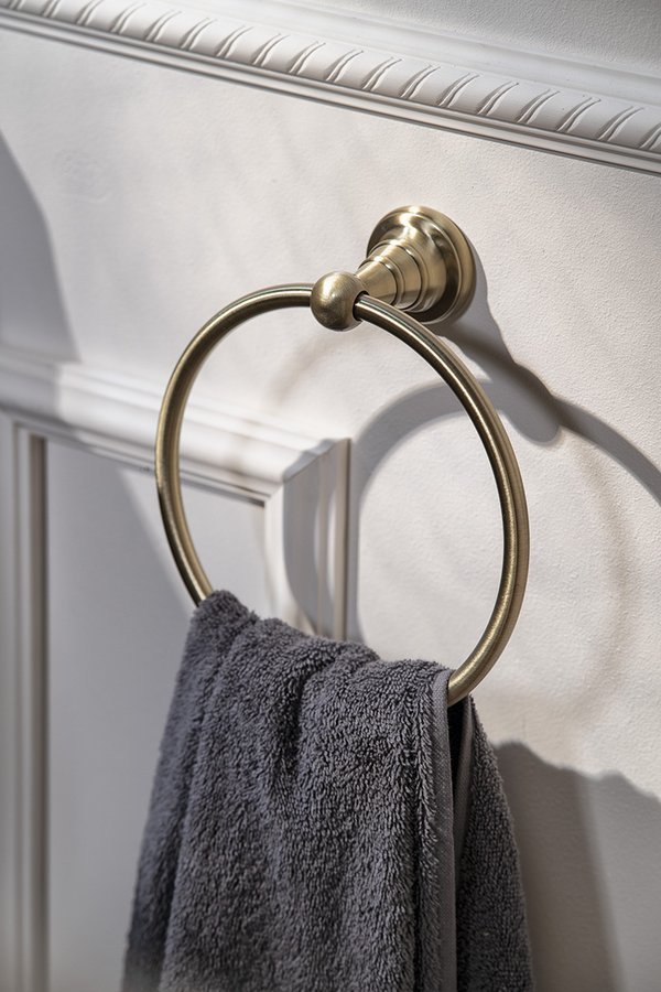 Sapho Diamond wieszak na ręcznik 17 cm okrągły brązowy 1318-06 - Wysyłka w 24h