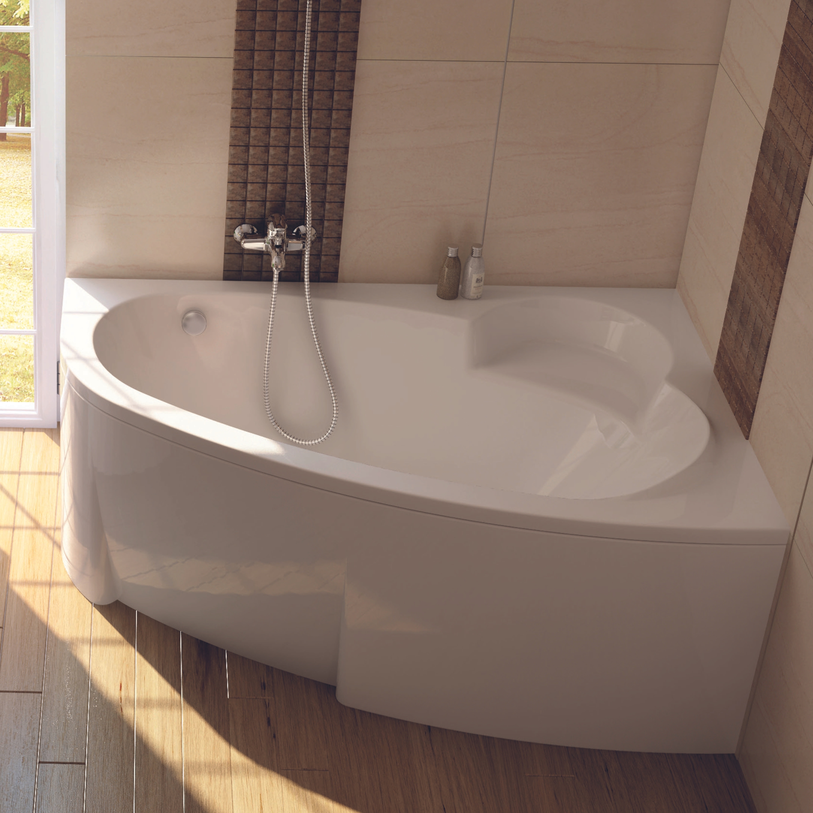 Ravak Asymmetric wanna narożna 170x110 cm prawa biała C491000000