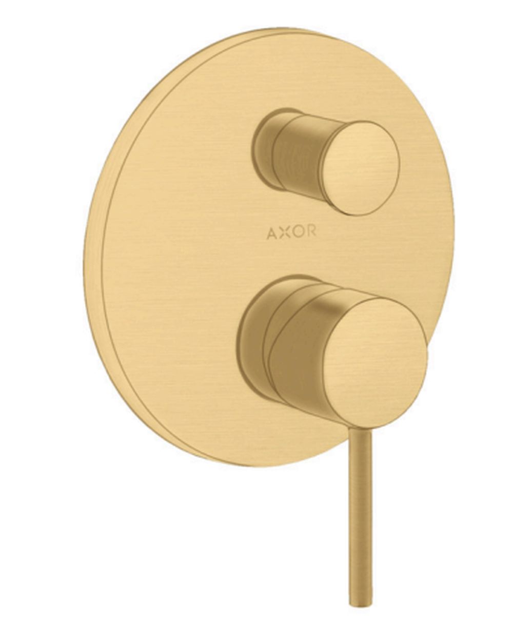 Axor Starck bateria wannowo-prysznicowa podtynkowa złoty optyczny szczotkowany 10418250