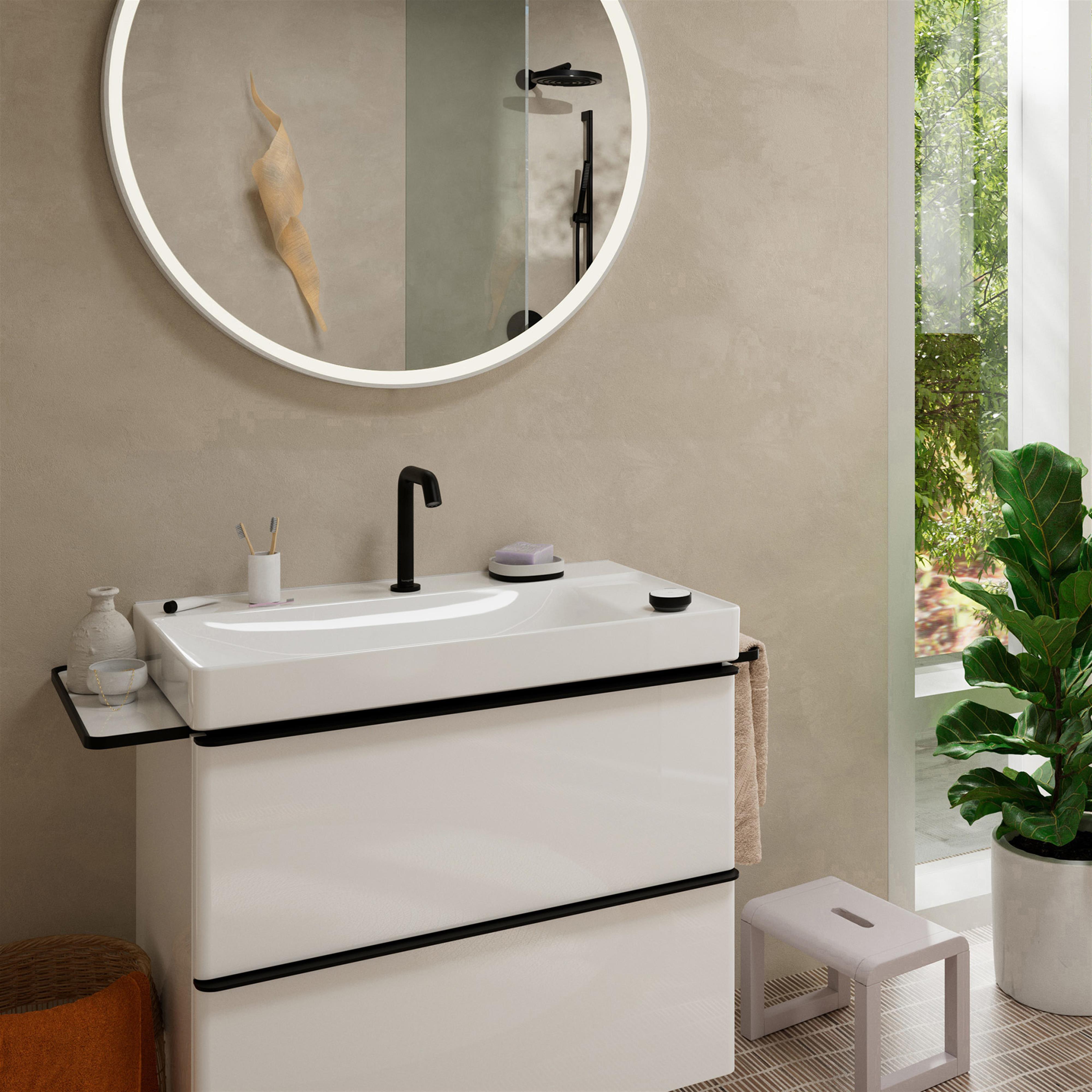 Hansgrohe Tecturis S bateria umywalkowa stojąca CoolStart czarny mat 73353670