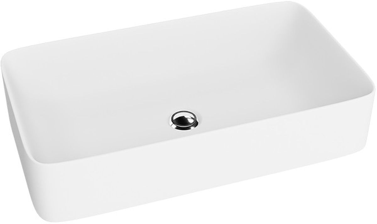 LaVita Pasana umywalka 60,5x34 cm prostokątna nablatowa biała