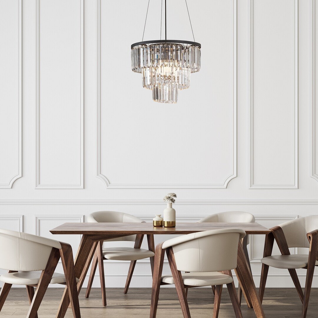 Rabalux Eloisa lampa wisząca 3x25 W czarna-przezroczysta 72265 - Wysyłka w 24h