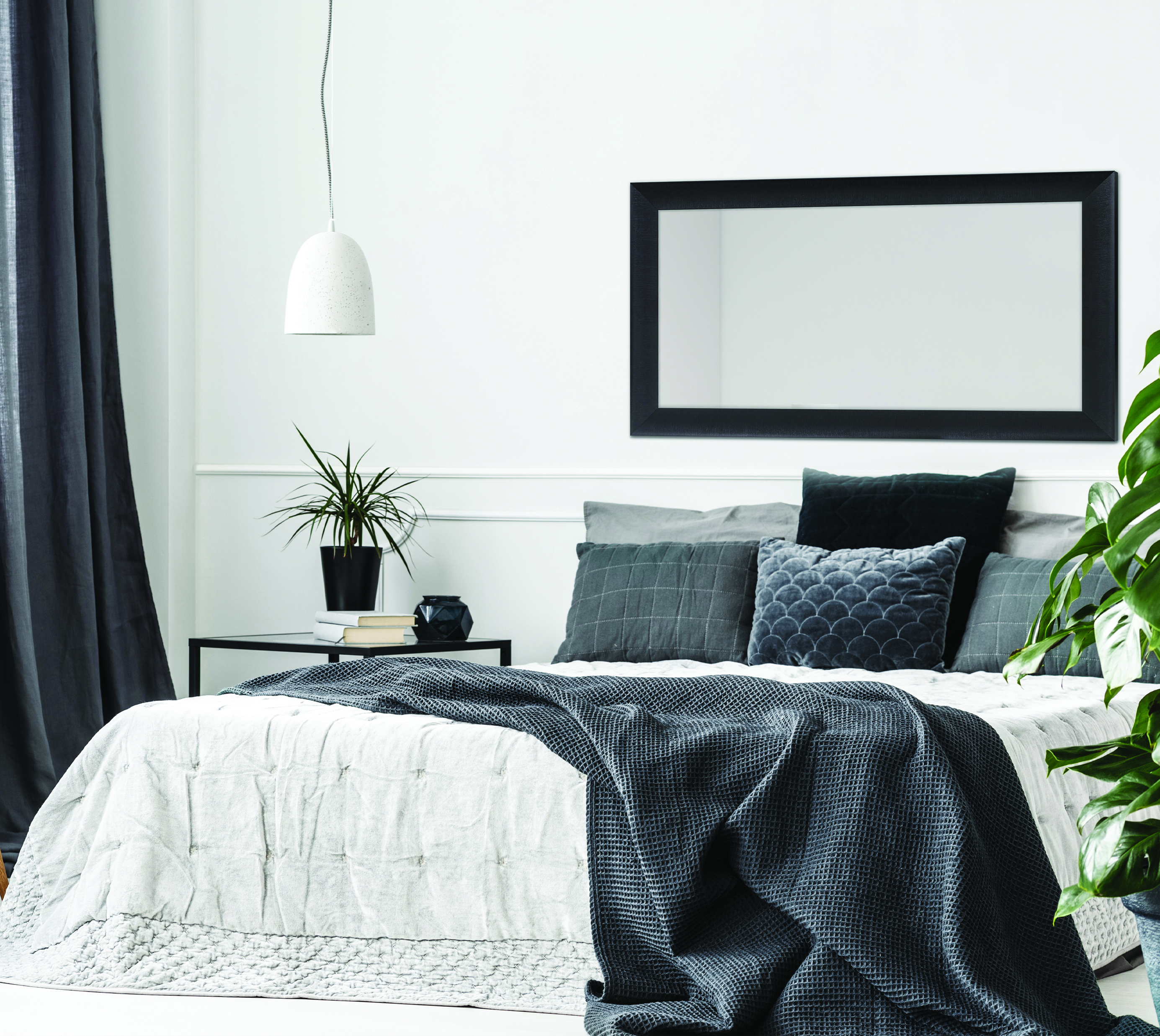 Ars Longa Toscania lustro 142x52 cm prostokątne czarne TOSCANIA40130-C