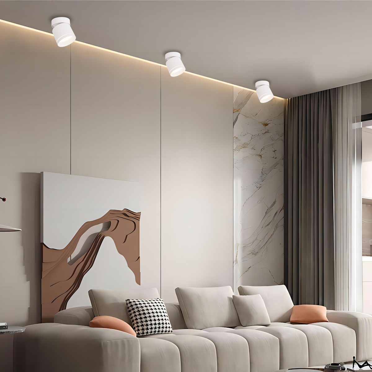 Light Prestige Kendal lampa podsufitowa 1x7 W biała LP63311SMR1WHmovable - Wysyłka w 24h