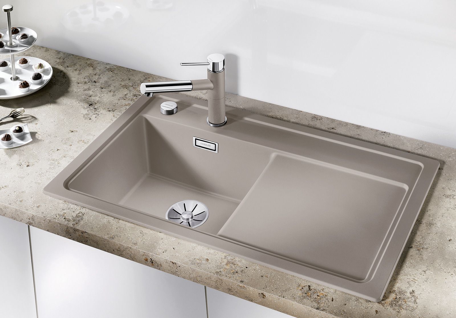 Blanco Zenar 45 S zlewozmywak 86x51 cm z Silgranit PuraDur lewy tartufo 523859