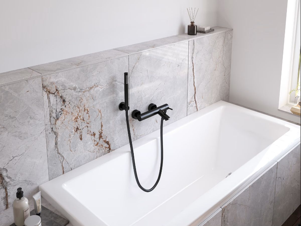 Kronenbach Lima 2.0 Black bateria wannowo-prysznicowa ścienna czarny mat 100.1100SMKB