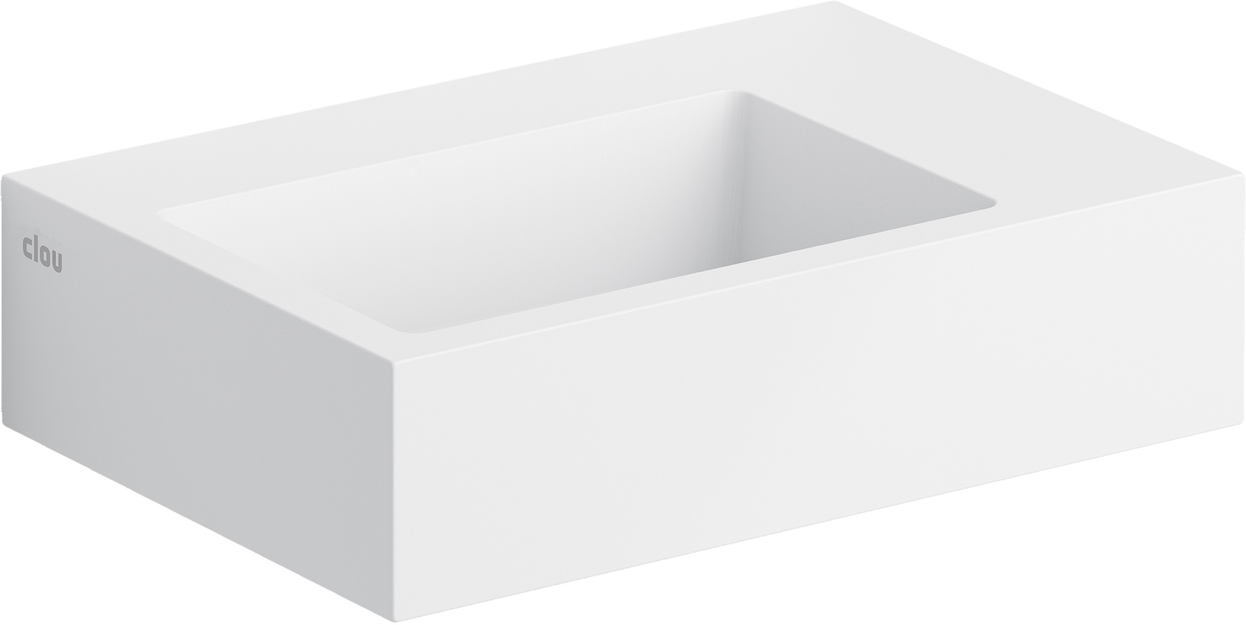 Clou Flush umywalka 36x24,5 cm prostokątna ścienna-nablatowa biała CL/03.13021