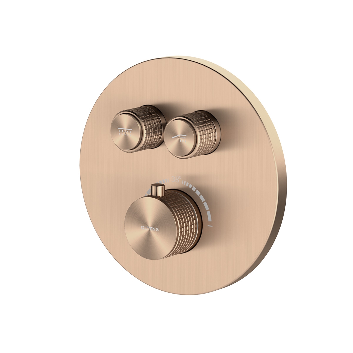 Oltens Onega bateria wannowo-prysznicowa podtynkowa termostatyczna miedź szczotkowana 34601610 - Wysyłka w 24h