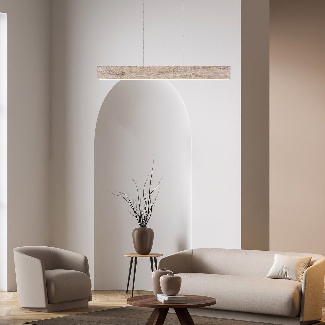 Rabalux Cinnamon lampa wisząca 1x34W LED biały/dąb 3091