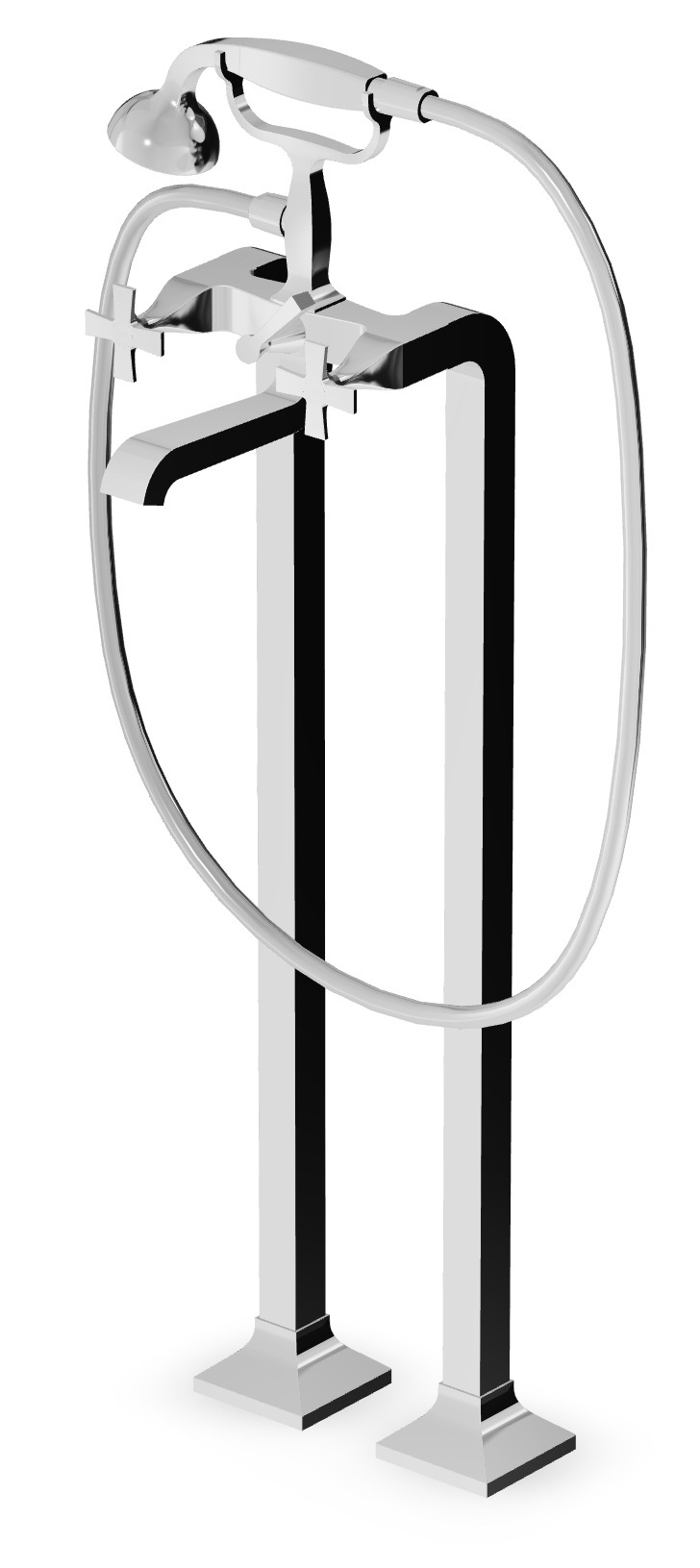 Zucchetti Bellagio bateria wannowo-prysznicowa wolnostojąca chrom ZB1247