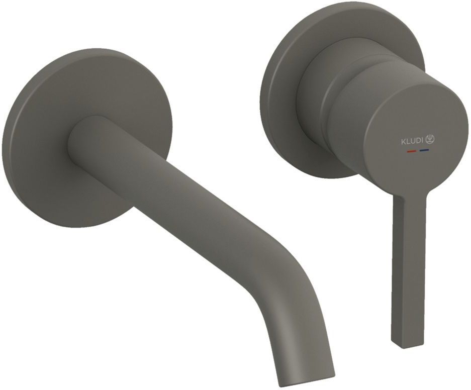 Kludi Nova Fonte Pura bateria umywalkowa podtynkowa szary mat 20244O115