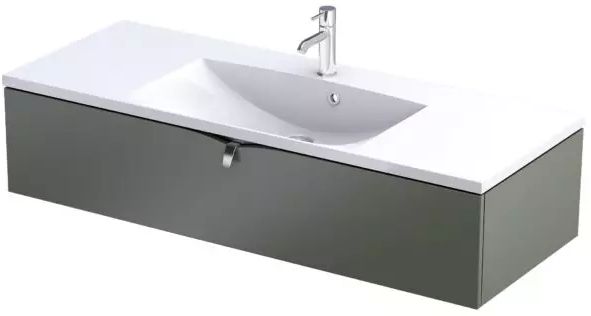 Oristo Siena szafka 119,6x45,5x25 cm podumywalkowa wisząca oliwkowa mat OR45-SD1S-120-17