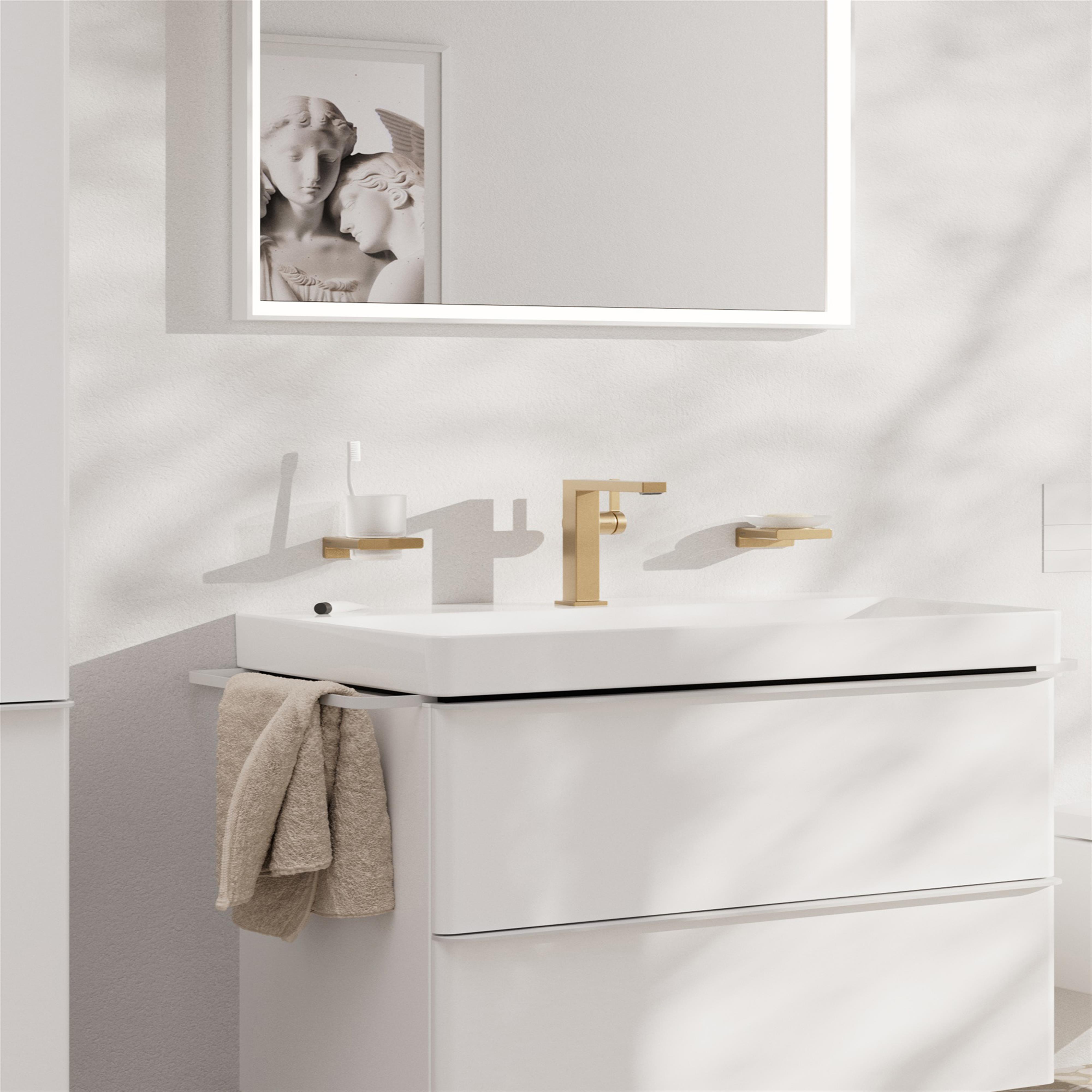 Hansgrohe Tecturis E bateria umywalkowa stojąca brąz szczotkowany 73041140