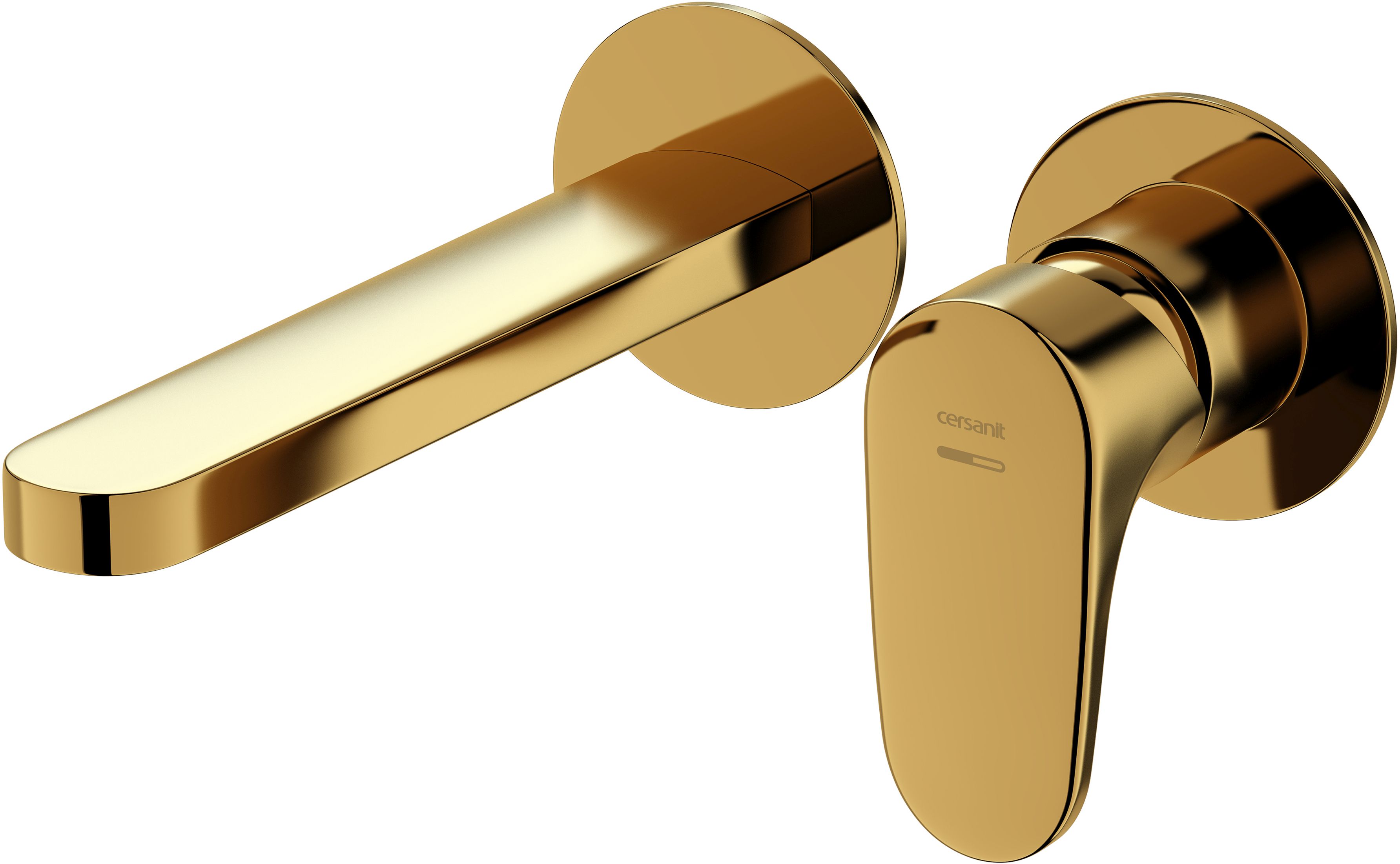 Cersanit Inverto bateria umywalkowa podtynkowa złoty połysk uchwyty 2 Design in 1 złoty S951-299