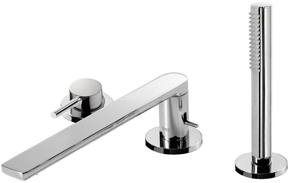Tres Max bateria wannowo-prysznicowa 3-otworowa chrom 062.161.02
