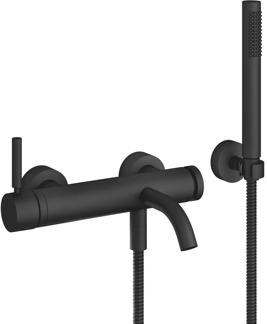 Dornbracht Meta bateria wannowo-prysznicowa ścienna czarny mat 33233660-33