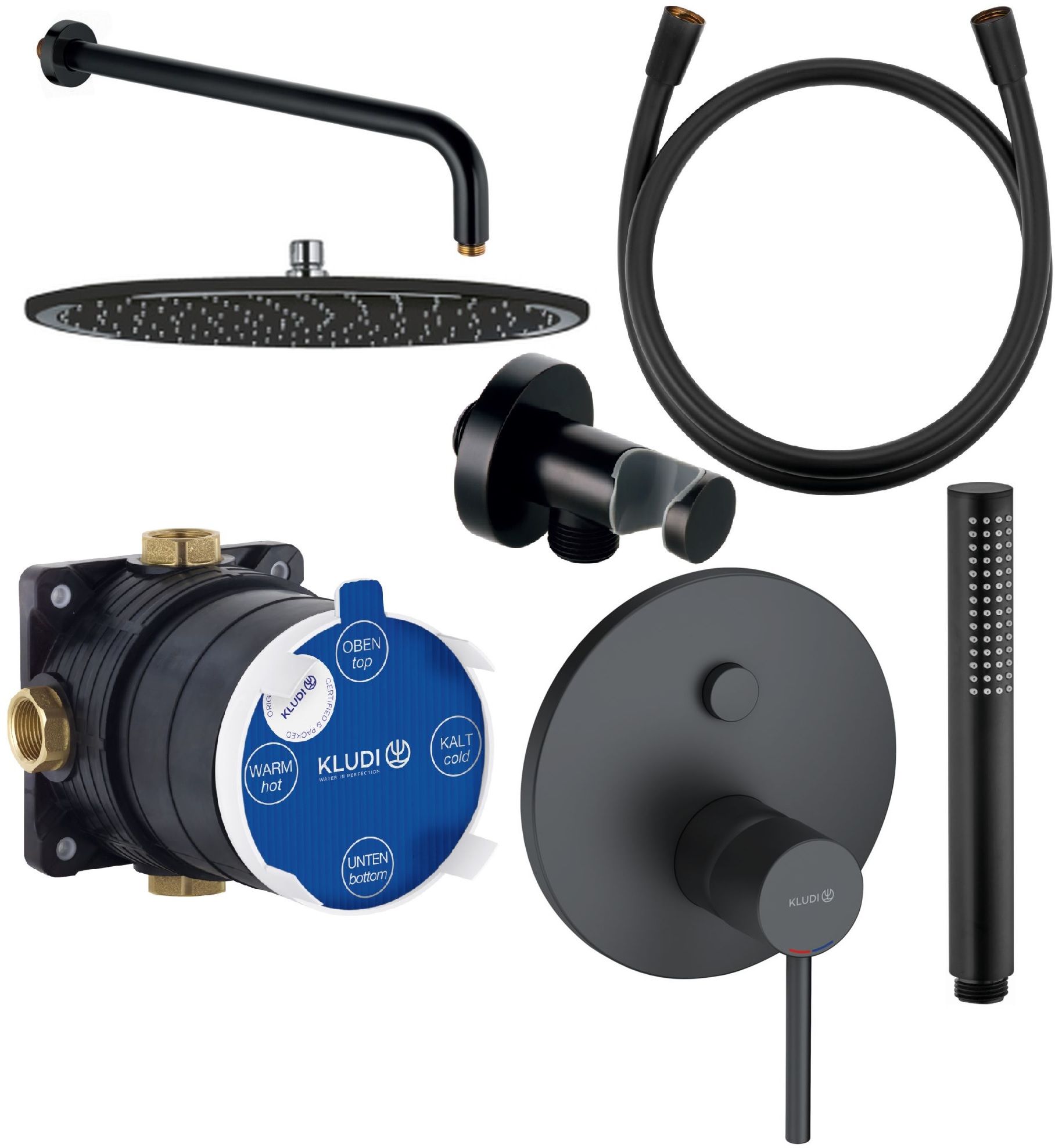 Zestaw Kludi Bozz bateria wannowo-prysznicowa podtynkowa z zestawem prysznicowym (386593976, 88011, 665143900, 643258700, 391203900, ...