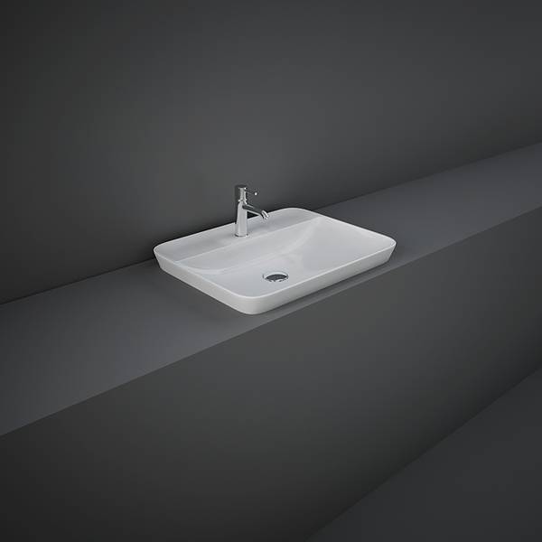 Rak Ceramics Variant umywalka 55x42 cm prostokątna wpuszczana biała VARDI55501AWHA