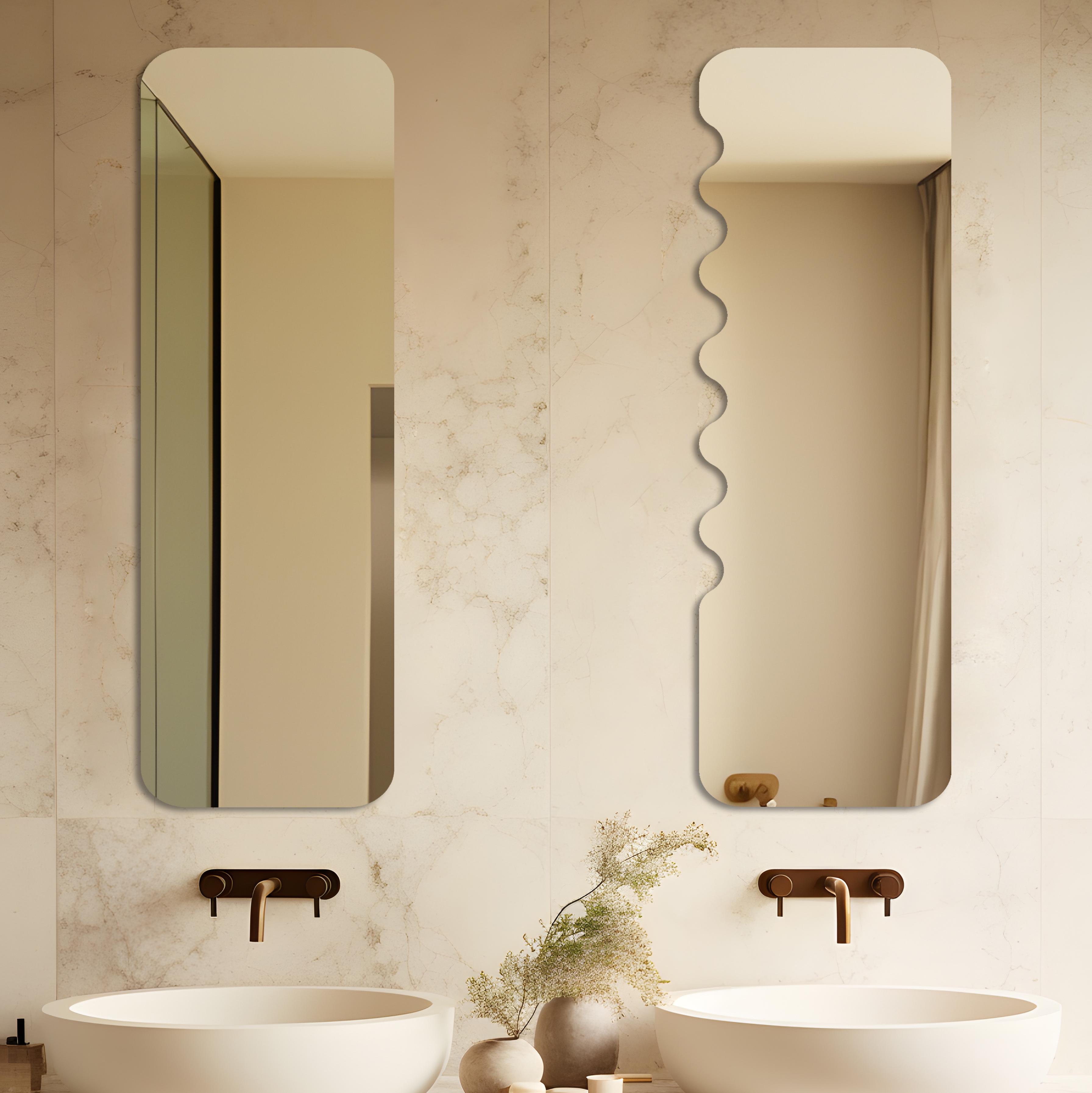 Guarda Harmony no.1 lustro 40x80 cm prostokątne srebrny BAS-HAR1-40X80