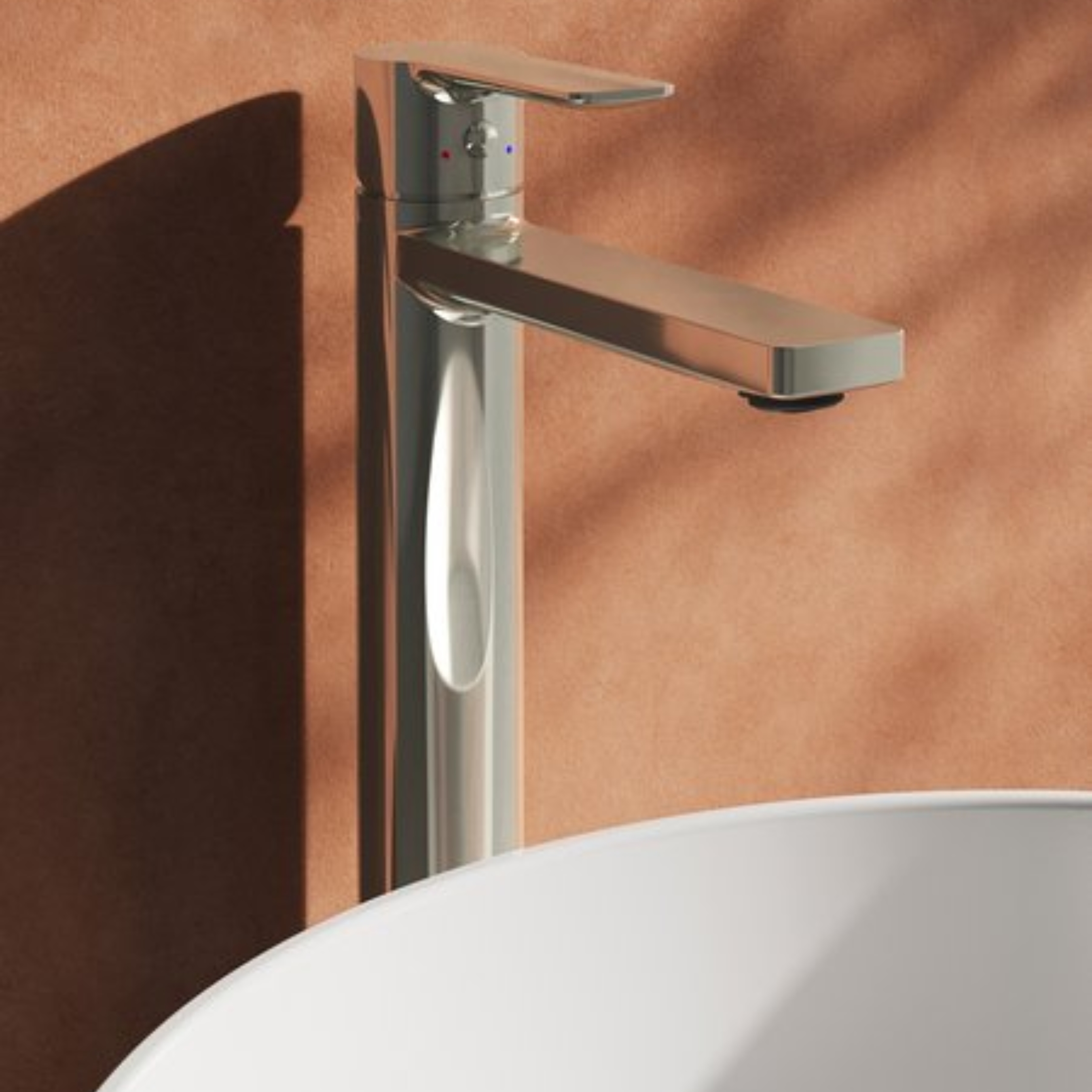 Ravak Solar bateria umywalkowa stojąca wysoka chrom X070484