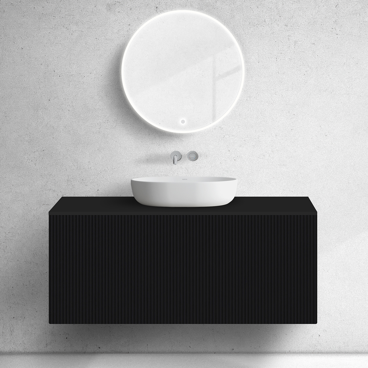 Oltens Lun szafka podumywalkowa 120 cm czarny mat 60030300