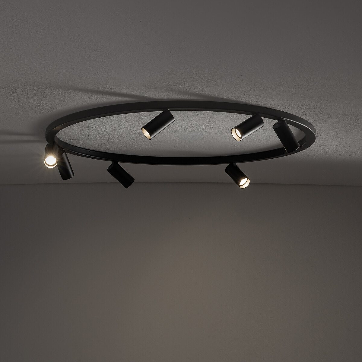 Nowodvorski Lighting Fourty Round lampa podsufitowa 7x10 W czarna 11944