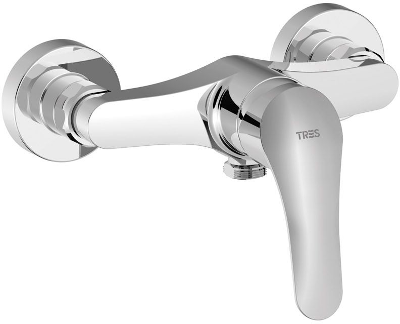 Tres Base Plus bateria prysznicowa ścienna chrom 21626710
