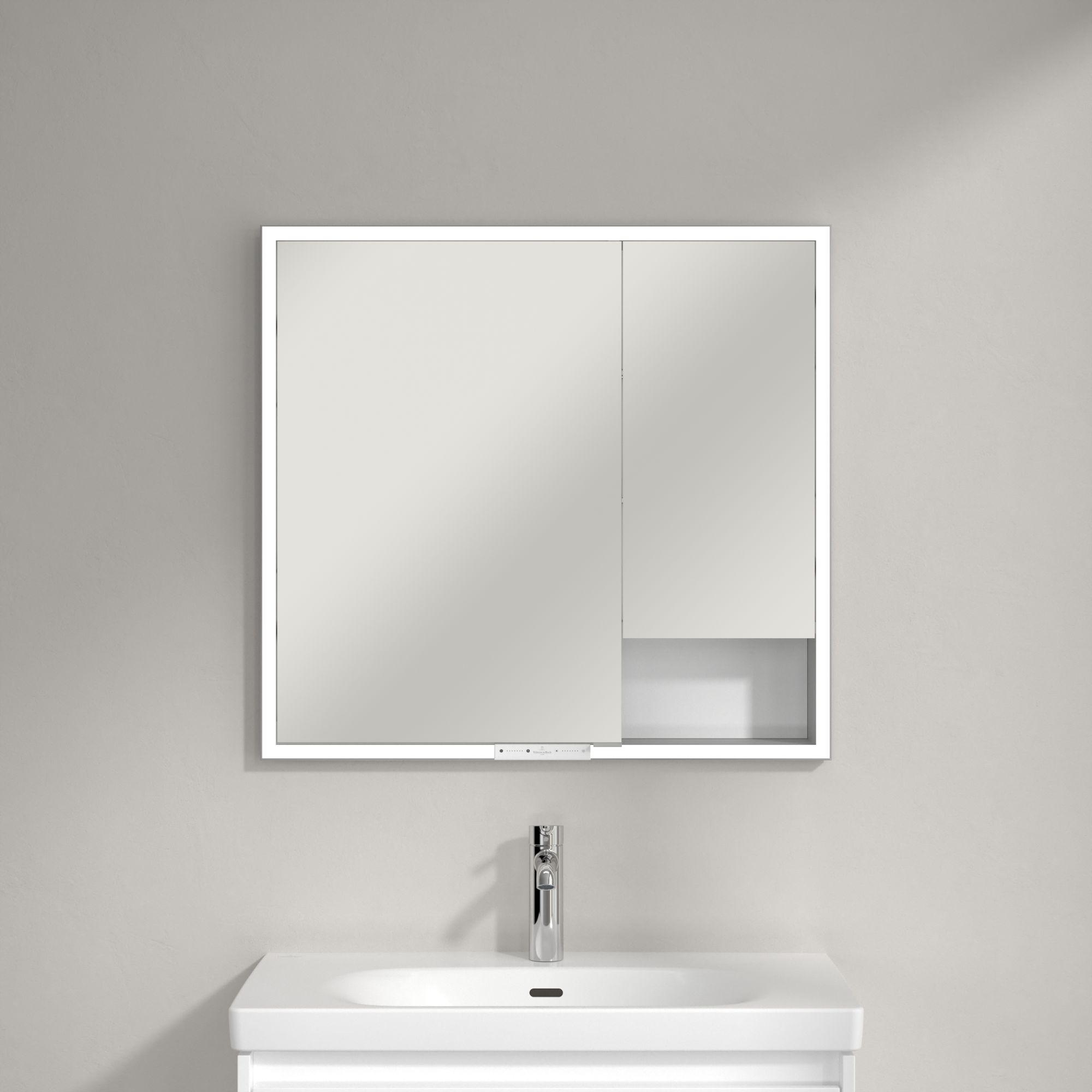 Villeroy & Boch My View+ szafka 80x16,8x75 cm z lustrem pure white A48280VF
