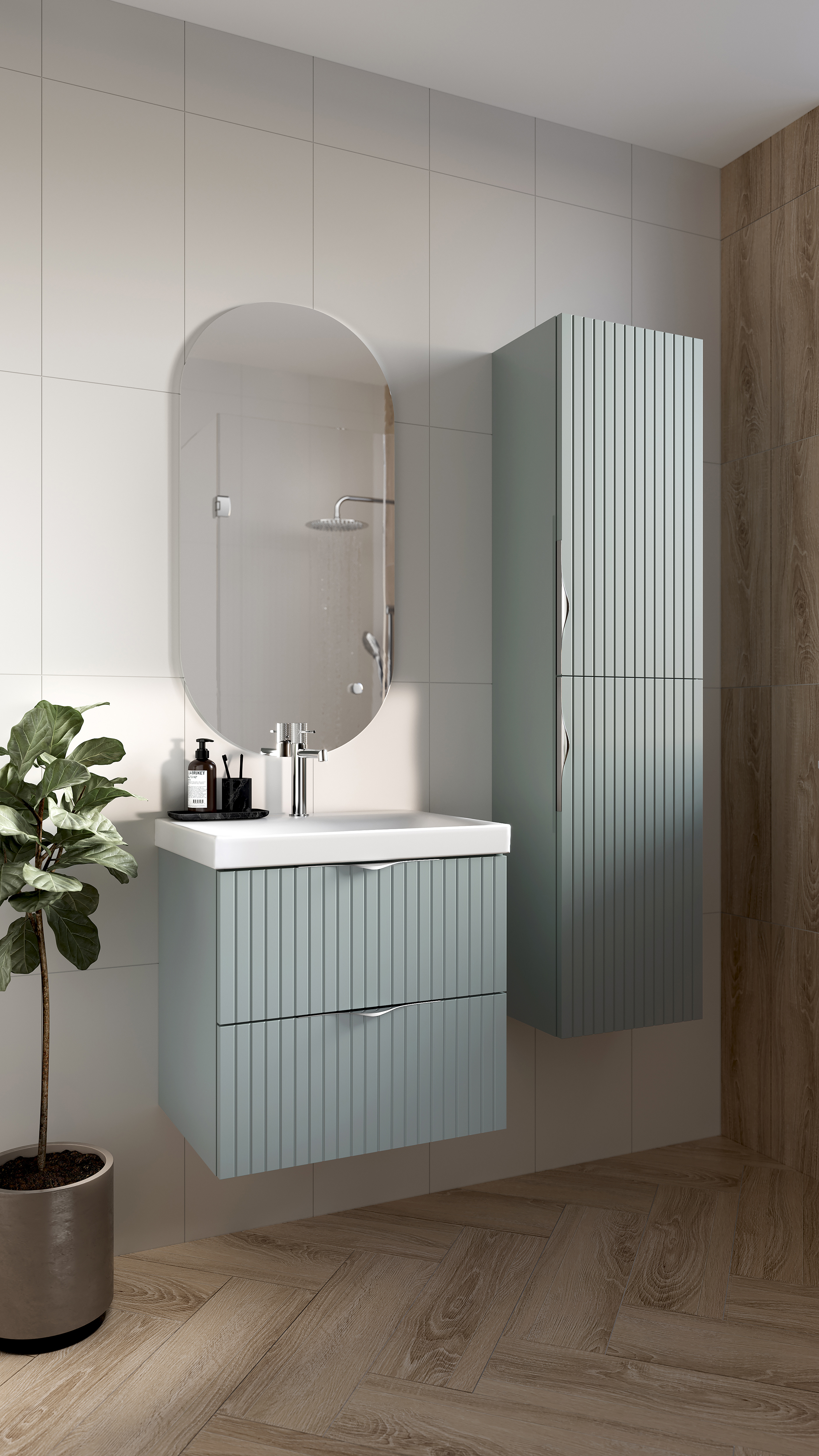 Cersanit Tirso umywalka z szafką 60 cm fiord S801-544 - Wysyłka w 24h