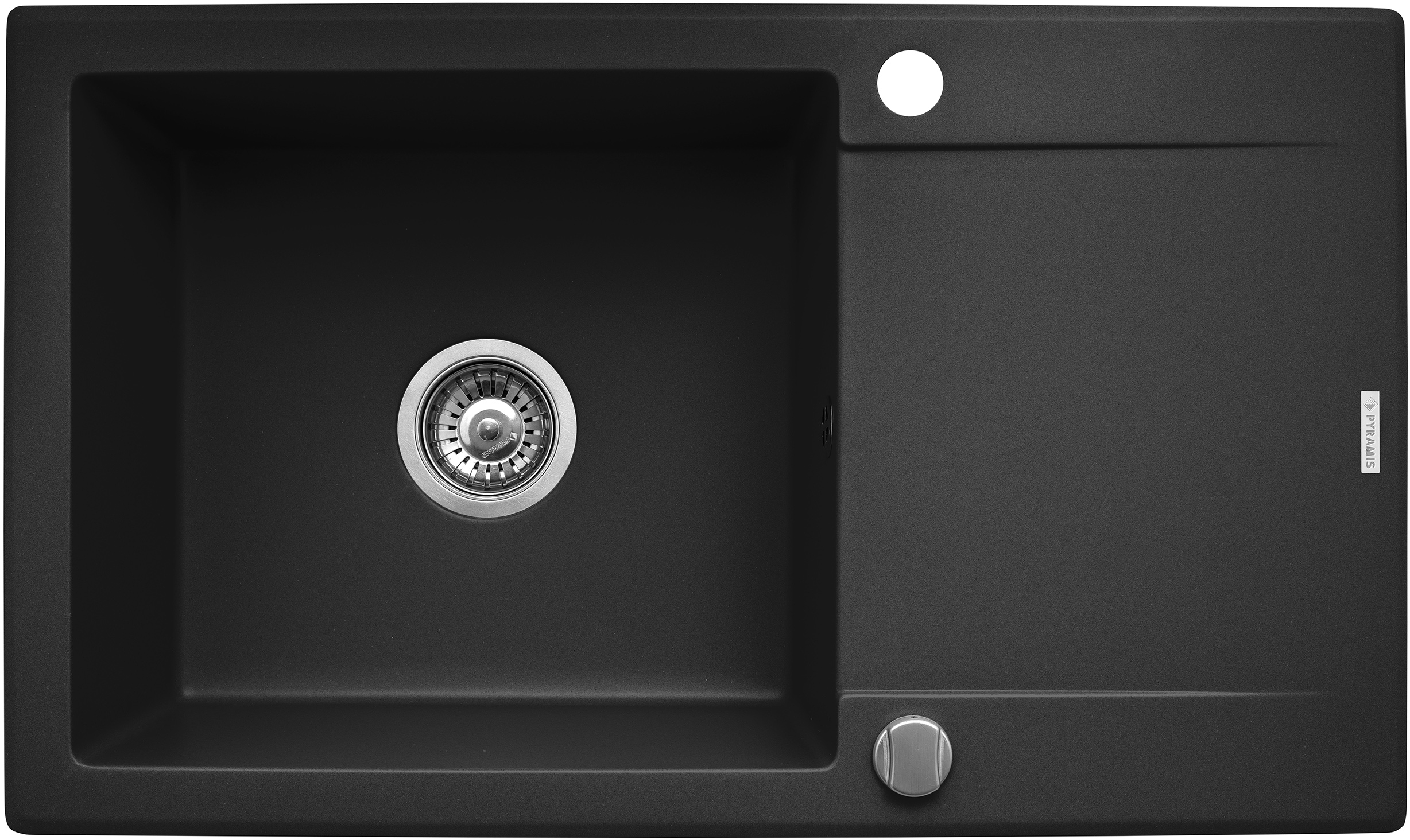 Pyramis Korfu 1B 1D zlewozmywak 78x46 cm Pyragranit karbon 070061101