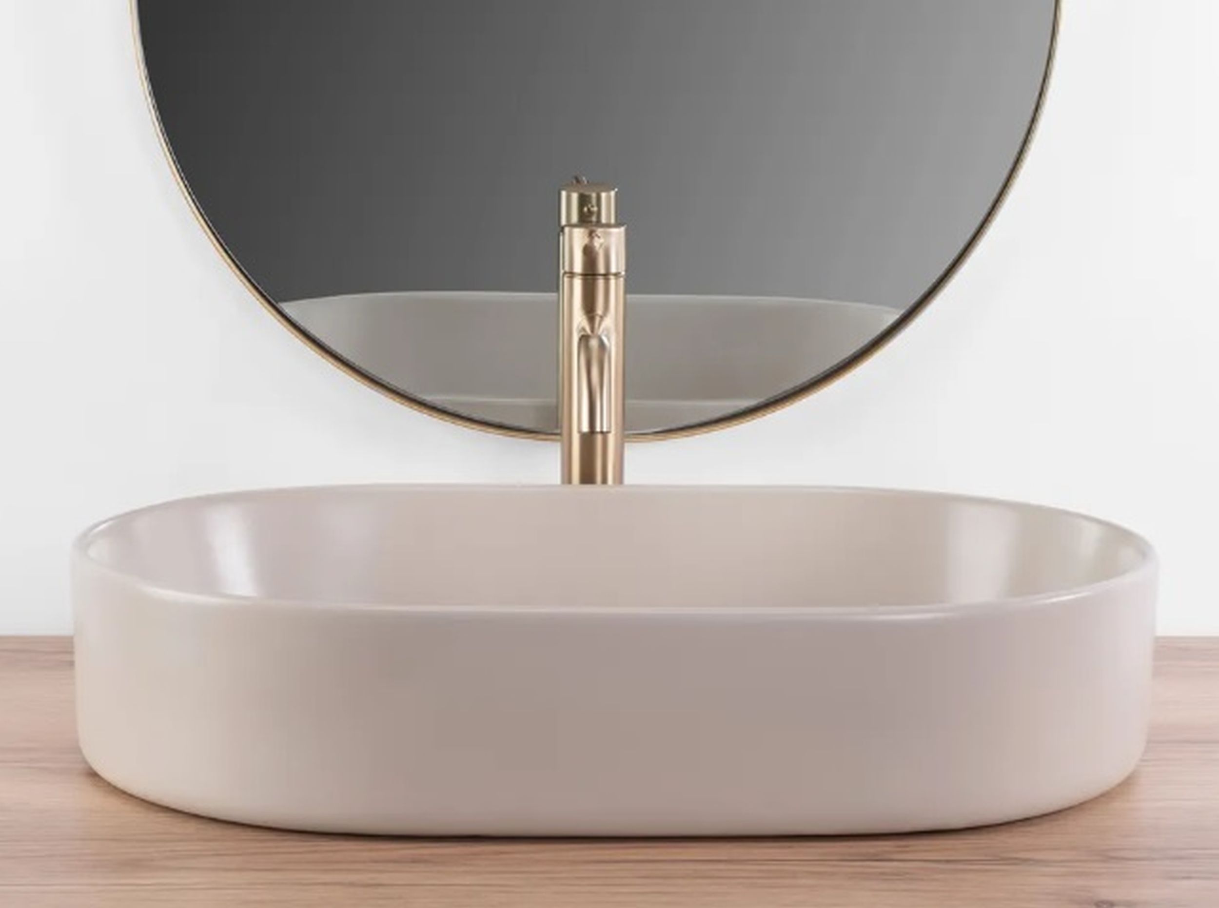 Rea Nadia umywalka 61x38,5 cm owalna nablatowa brąz/beż REA-U9661 - Wysyłka w 24h