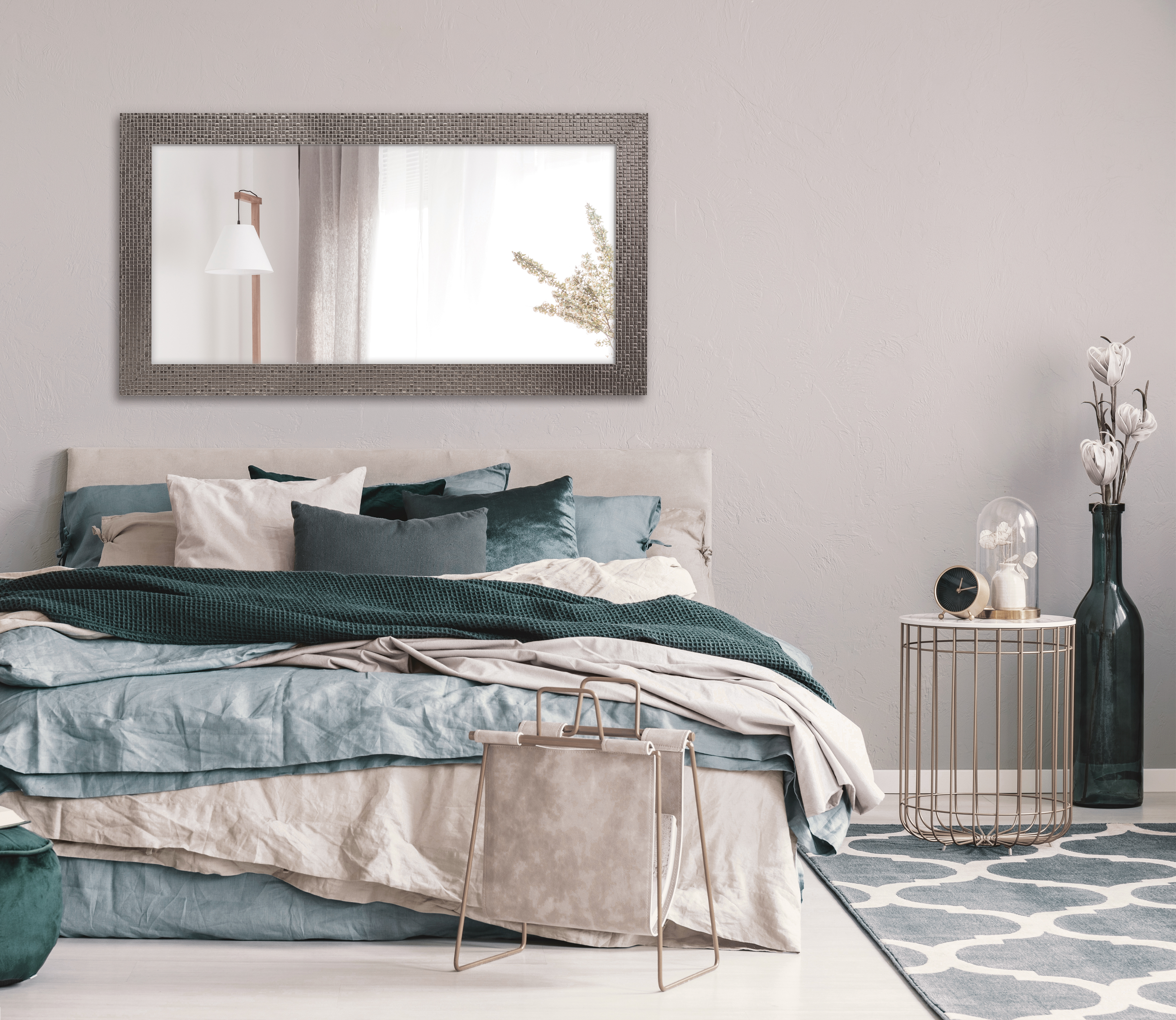 Ars Longa Valencia lustro 142x52 cm prostokątne satyna VALENCIA40130-S