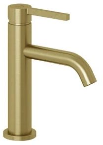 Kludi Nova Fonte Pura bateria umywalkowa stojąca złoty szczotkowany 20266N015