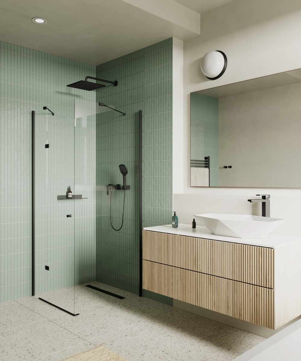 Hagser Ulva bateria prysznicowa ścienna czarny mat HGR60000033 - Wysyłka w 24h