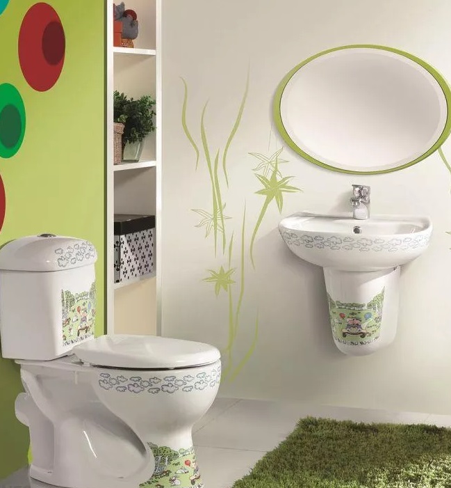 CeraStyle Happy umywalka 45x35 cm ścienna biała w dziecięce wzory 003100-u61 - Wysyłka w 24h