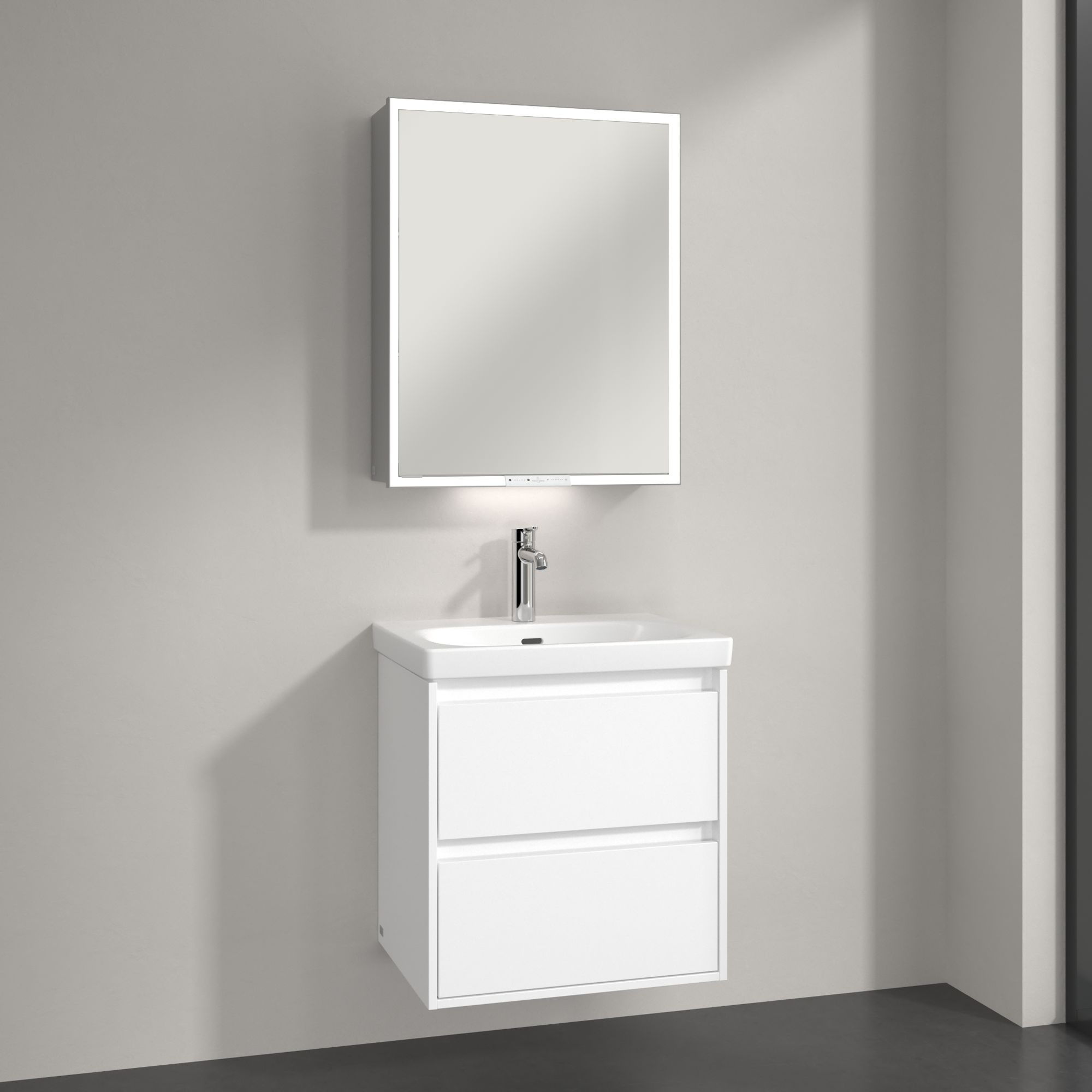 Villeroy & Boch My View+ szafka 60x16,8x75 cm z lustrem aluminium A4816R00